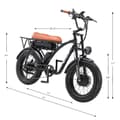 Pikkukuva 4 / 11: KETELES KF8 1000W/2000W aikuisten kaupunkisähköpyörä, Samsung 23AH akku, 20*4.0 Fat Tire, Shimano 7 Speed, Hydrauliöljylevyjarru.