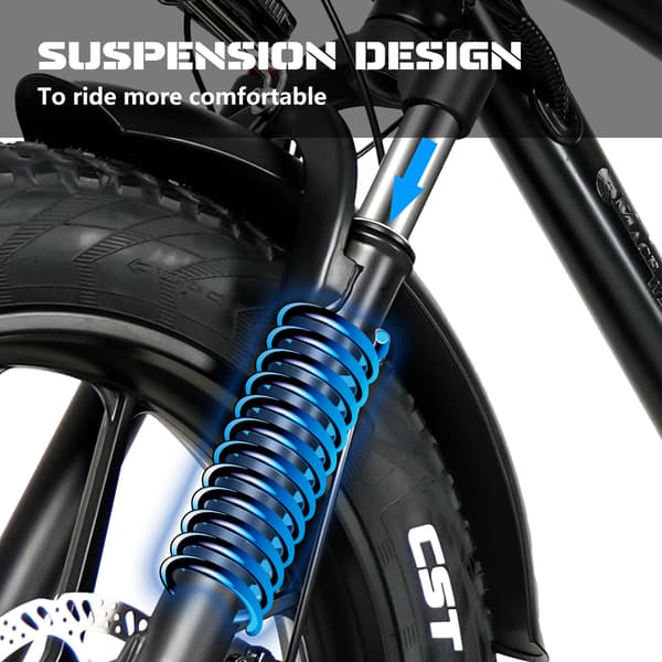CMACEWHEEL T20 750W voksen city elcykel, 17AH batteri, 20*4.0 fedt dæk, 7 gear.