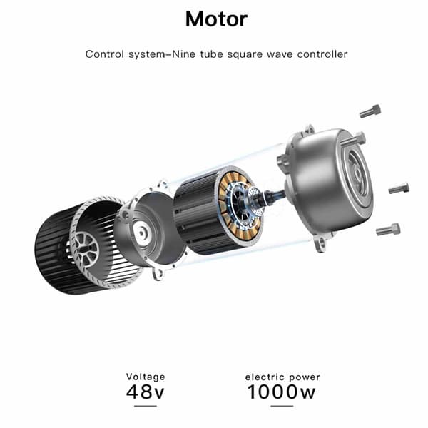 BEZIOR XF001 voksen city elcykel, 1000W motor, 12,5AH batteri, 20*4,0 dæk, Shimano 7 gear.