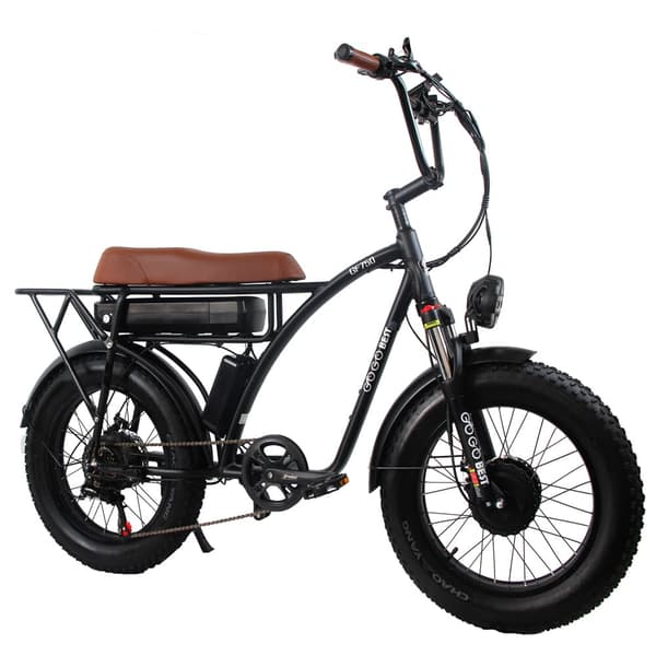 GOGOBEST GF750 Electric City Retro Bike, 2000W motor, 17,5AH batteri, 20*4,0 Tommer Dæk, Mekaniske Skivebremser.