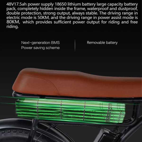 GOGOBEST GF750 Electric City Retro Bike, 2000W moottori, 17.5AH akku, 20*4.0 tuuman renkaat, mekaaniset levyjarrut.