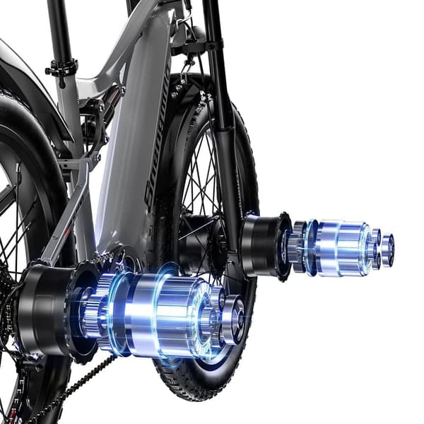 Elcykel 2*1000W Ebike 48V 17,5AH Batteri 26"X3"Fat däck upp till 50+KM/H &85 Miles Long Range Beach Mountain Elcykel