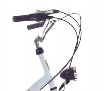 Hopfällbar cykel - 24 tum - 6 växlar - vit, svart