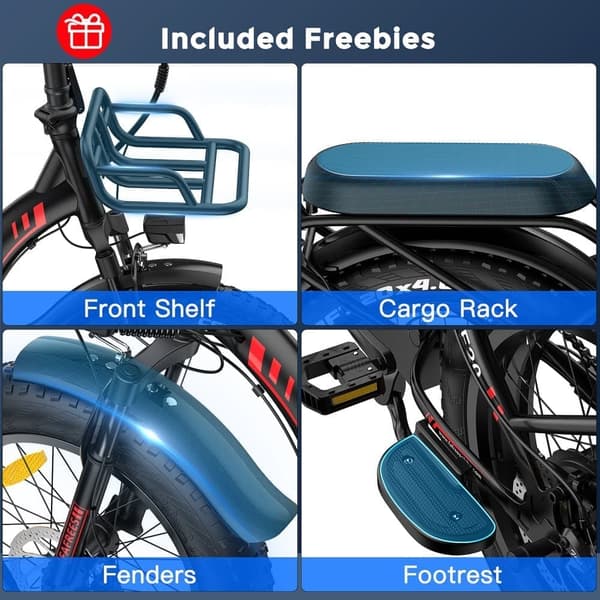 Fafrees F20 MAX Folding City El-cykel, 500W Motor, Samsung 22,5Ah batteri, 20"*4,0" Dæk, SHIMANO 7 Speed.