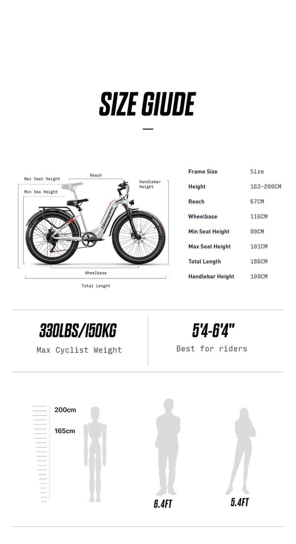 Shengmilo MX06 elektrisk cykel til voksne 48V børsteløs 1000W motor 26 tommer fedt dæk Urban elektrisk cykel dame 48V 17.5AH Samsung batteri, hvid