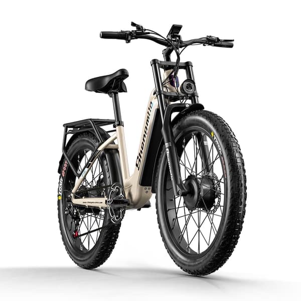Elcykel, 2*1000W Borstlös motor mountainbike för män med 3 körlägen, 48V 17,5Ah SAMSUNG batteri, skivbroms