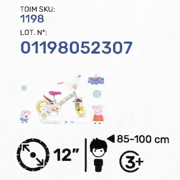 Barncykel TOIMSA TOI1198 12" Peppa Pig