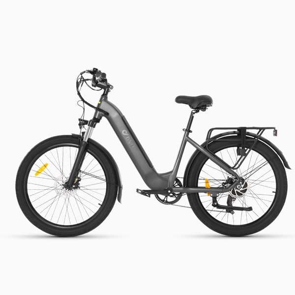 DYU C1 26 Inch City Elcykel, 350W motor, 36V 10AH batteri, maximal räckvidd 65KM. Shimano sjuväxlade, 26*2,5” terrängdäck.