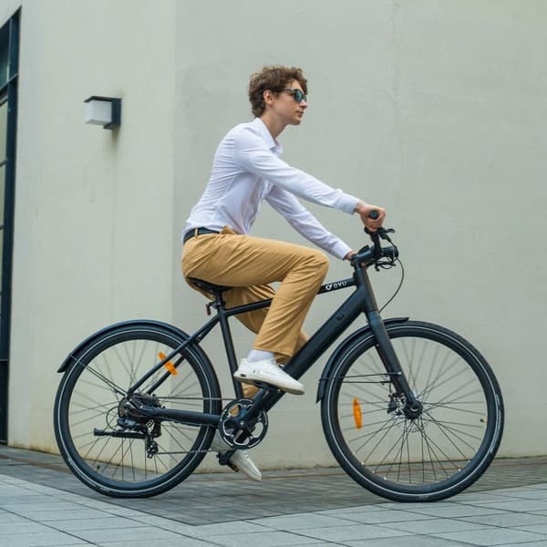 DYU Stroll 1 City Elcykel, 250W, 9AH, 25 km/h, 700*38C däck, Shimano 7-växlad, ingen gaspedal