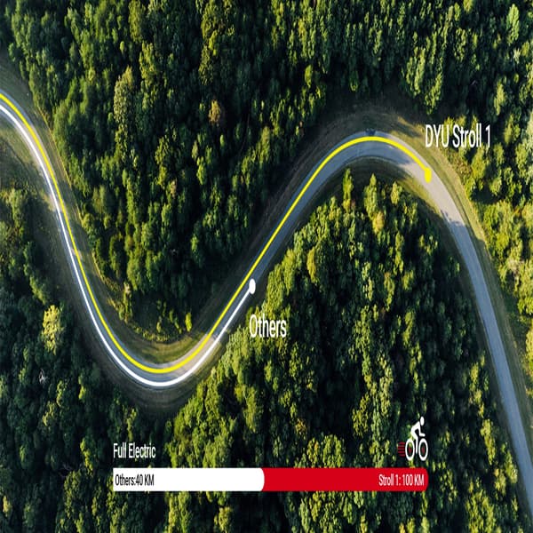 DYU Stroll 1 City Elcykel, 250W, 9AH, 25 km/h, 700*38C däck, Shimano 7-växlad, ingen gaspedal