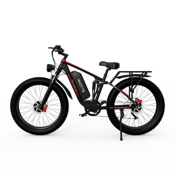 DUOTTS S26 elcykel för vuxna, 2*750W motorer, 48V 20AH Samsung batteri, 26*4,0 tum pneumatiska däck, full fjädring, hydrauliska bromsar.