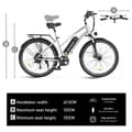 Miniatyrbild 4 av 4: COLORWAY Elcykel 28" VAE - E-BIKE MTB Avtagbart batteri 36V 15Ah - 250W motor - Shimano 7 Speeds - Silver