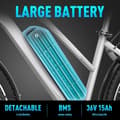 Miniatyrbild 2 av 4: COLORWAY Elcykel 28" VAE - E-BIKE MTB Avtagbart batteri 36V 15Ah - 250W motor - Shimano 7 Speeds - Silver