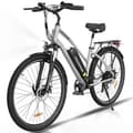 Miniatyrbild 1 av 4: COLORWAY Elcykel 28" VAE - E-BIKE MTB Avtagbart batteri 36V 15Ah - 250W motor - Shimano 7 Speeds - Silver