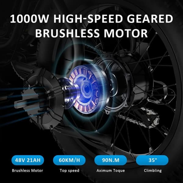 Shengmilo S700 Electric Bike 2*1000W Geared HubMotor 17.5AH Akku hydraulisella levyjarrulla 48KM/H Max Speed ebike