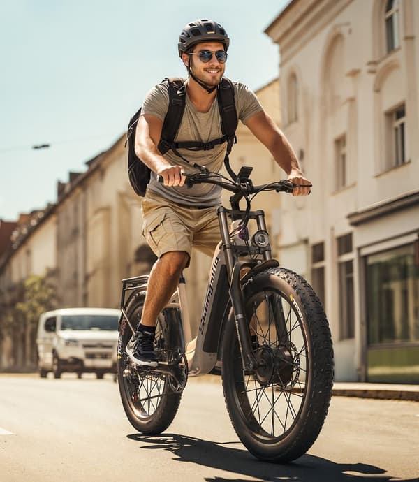 Elcykel til voksne med momentsensor Shengmilo S700 26" MTB 840W 17,5Ah Autonomi 40KM SHIMANO 7 gear