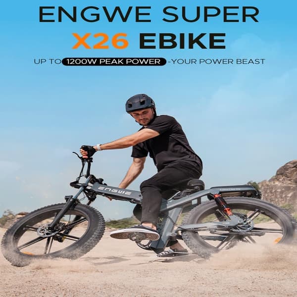 ENGWE X26/X24/X20 Foldelig elcykel for voksne, dobbelt batteri, tredobbelt affjedret elektrisk mountainbike.