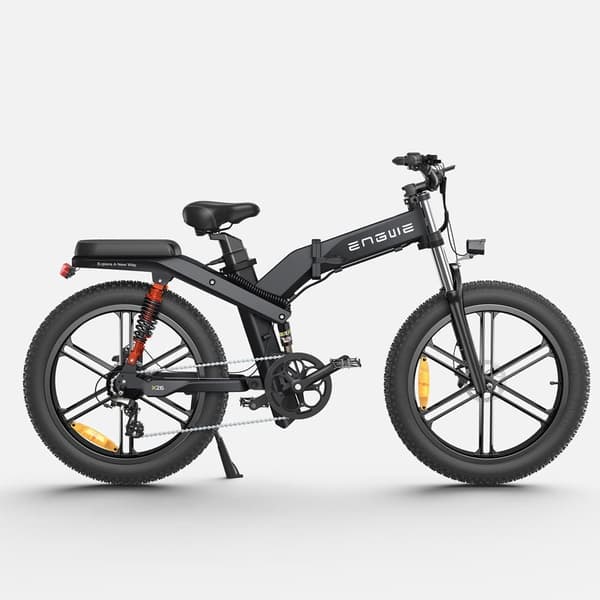 ENGWE X26/X24/X20 Foldelig elcykel for voksne, dobbelt batteri, tredobbelt affjedret elektrisk mountainbike.