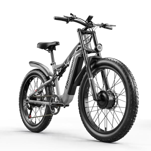 Shengmilo Elcykel, Mountain EBIKE För vuxna 2*1000W Dubbelmotor 48V 17.5AH Ebike Dual Suspension 7-växlad elcykel