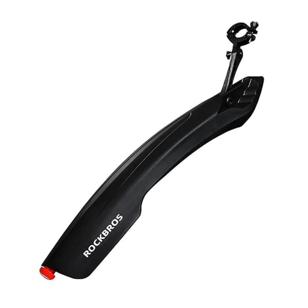 Rockbros DNB8001 Fender med Rødt LED-lys - Svart