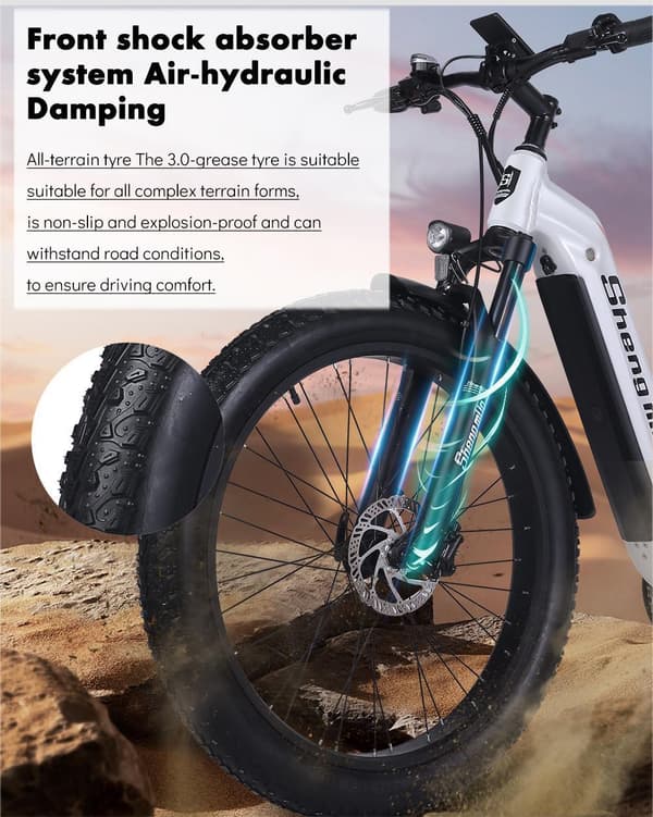 Shengmilo MX06 sähköpyörä kaupunkipyörä fatbike el 26 "* 3 rasvarengas e-pyörä 48V17.5AH akku aikuisten e-mountainou-pyörä