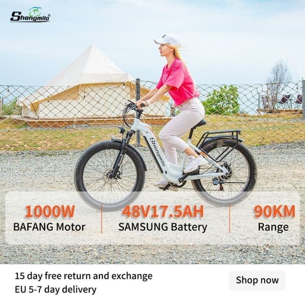 Shengmilo MX06 sähköpyörä kaupunkipyörä fatbike el 26 "* 3 rasvarengas e-pyörä 48V17.5AH akku aikuisten e-mountainou-pyörä