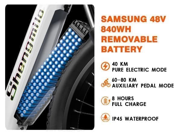 Shengmilo MX06 vuxen elcykel 1000W motor 17,5AH Samsung batteri 26*3,0 tum bred däck elcykel 42KM/H 60-90KM Shimano 7 Speed ​​​​Elcykel