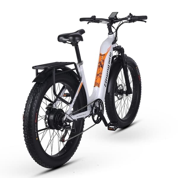 Elcykel shengmilo mx06 vit 17,5AH Samsung batteri, urban fritid elcykel, 60-90km räckvidd