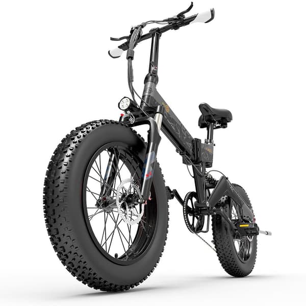 Bezior XF200 Electric Mountain Folding Bike, 1000W motor, 15AH batteri, 20*4.0 däck, 40km/h. Grå