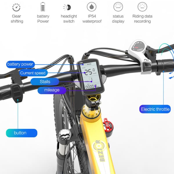 Bezior X500 Pro Electric Mountain Folding Bike, 500W moottori, 10.4AH akku, 26*1.95 renkaat, SHIMANO 7-nopeuksinen.