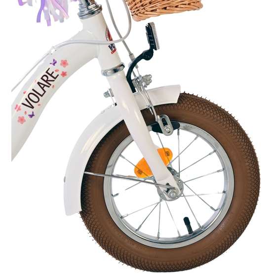 Børnecykel Volare - Blossom 12 Tommer Hvid - Håndbremse