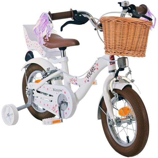 Børnecykel Volare - Blossom 12 Tommer Hvid - Håndbremse