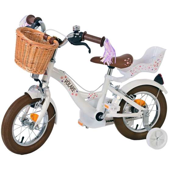 Børnecykel Volare - Blossom 12 Tommer Hvid - Håndbremse
