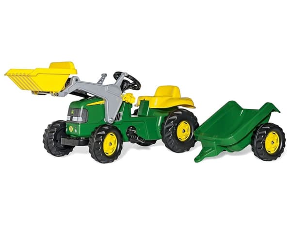 Rolly Toys 811496 Rolly Junior John Deere traktor med skovl og trailer