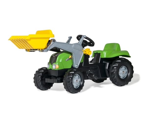 Rolly Toys 023134 Rolly Kid X traktor med skopa och släp Grön