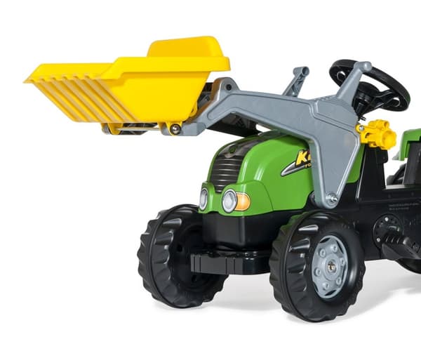Rolly Toys 023134 Rolly Kid X traktor med skopa och släp Grön