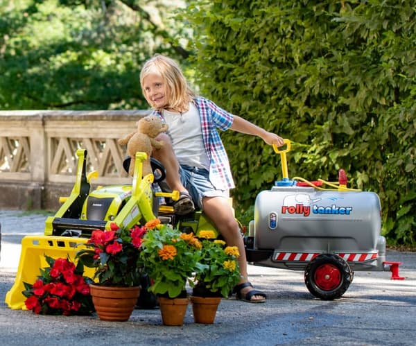 Rolly Toys 122776 Rolly Tankvogn tanktrailer med pumpe og injektor Grå 1-akslet