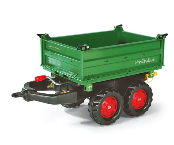 Rolly Toys 122202 Rolly Trailer - Mega Trailer Dark Green Wheels 2-akslet