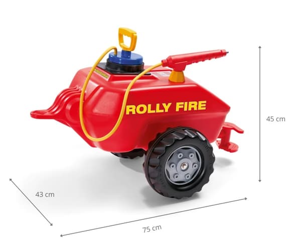 Rolly Toys 122967 Rolly Tanker - Vacumax Fire med pump och spruta röd