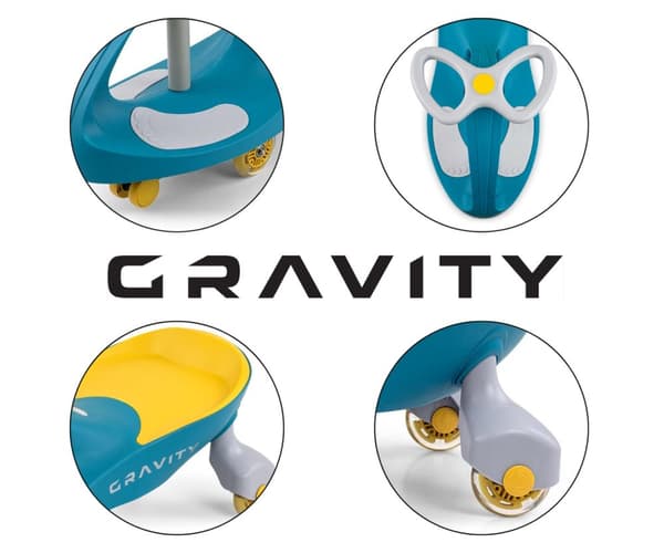 Milly Mally Gravity Green Keltainen Gravity Ride On