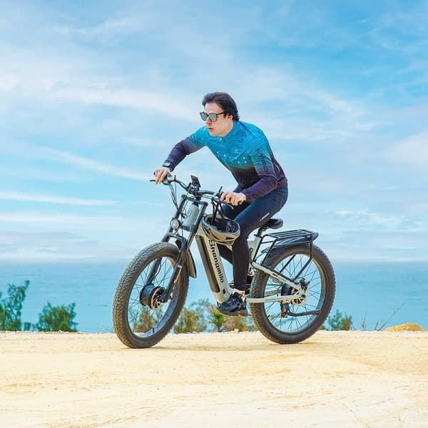 Shengmilo S600 2*1000W dobbelt motor voksen elektrisk cykel, SAMSUNG 17.5AH batteri, 26 tommer fedt dæk Mountain elektrisk cykel, ebike