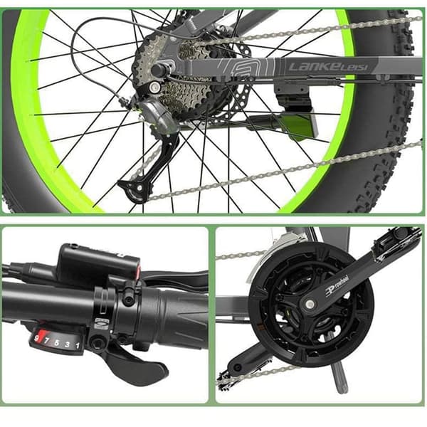 LANKELEISI XT750P elektrisk mountainbike, 1000W motor, 17,5AH batteri, Shimano 9-speed, velegnet til højde: 170-195CM.