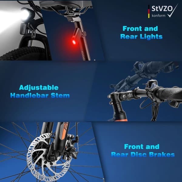 Fafrees Hailong One Mountain Ebike, 250W moottori, 13AH akku, 26*2.1 renkaat, Shimano 21 nopeus.