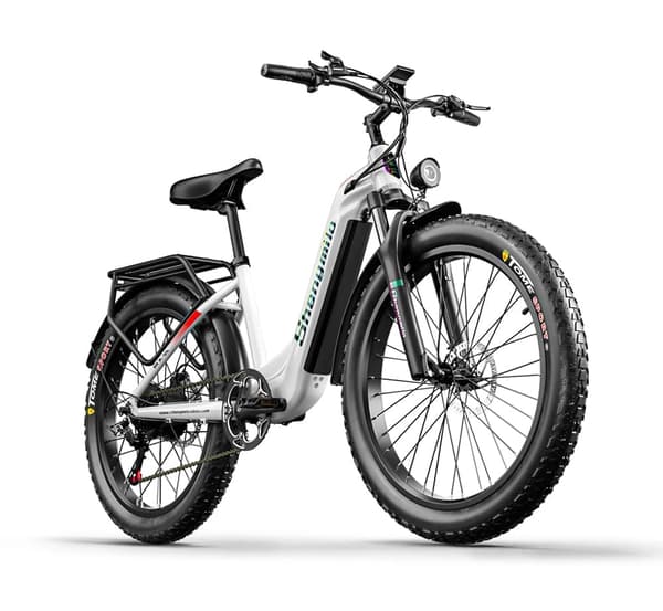 Shengmilo MX06 elektrisk cykel ,borstlös motor Toppeffekt 1000W,17,5AH avtagbart Samsung-batteri,Maxhastigheten är 42 km/h,vit