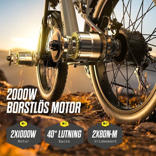 SHENGMILO sähköpyörä 2*1000W 48V 17.5AH Ebike 26"X3" rasvarengas 80 mailia pitkä kantama Beach Mountain täysjousitettu sähköpyörä