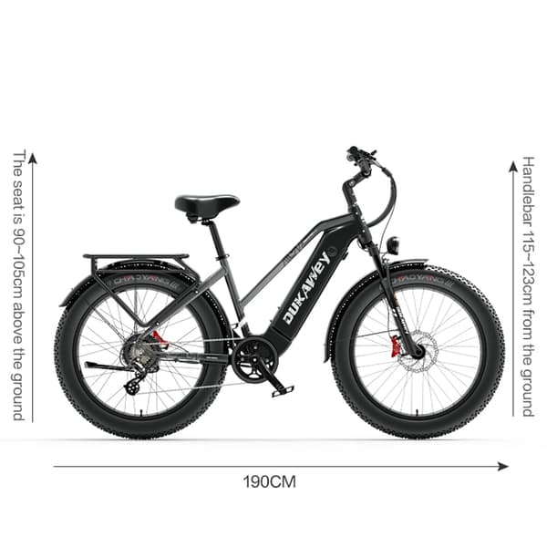 Dukawey DM530 Plus 1000W 26" Fat Bike All Terrain Sähköpyörä 52V 20Ah Samsung Akku 50KM/H Shimano 7 vaihteinen.
