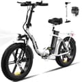Miniatyrbild 1 av 4: EVERCROSS 20" EK6 hopfällbar elcykel - Avtagbar 48V 15Ah batteri 250W Motor Justerbar höjd - Dubbla skivbromsar - Vit