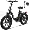 Miniatyrbild 1 av 4: EVERCROSS 20" EK6 hopfällbar elcykel - Avtagbar 48V 15Ah batteri 250W Motor Justerbar höjd - Dubbla skivbromsar - Svart