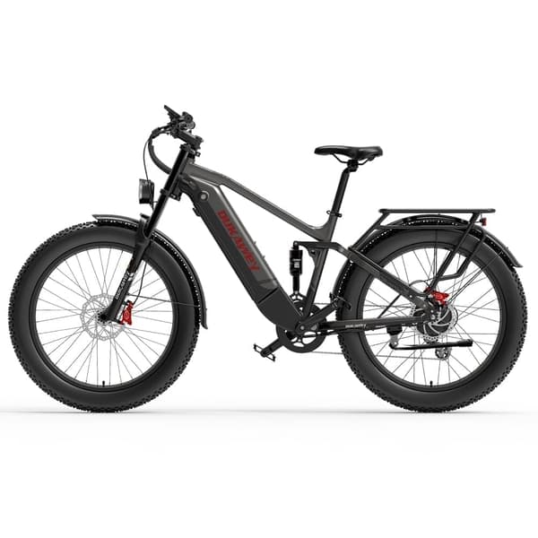 Dukawey Silvertip8 1000W 26” Fat Bike E-Mountain Bike ，52V 20Ah Samsung batteri ，Fuldaffjedret elcykel。