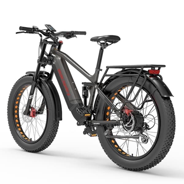 Dukawey Silvertip8 1000W 26” Fat Bike E-Mountain Bike ，52V 20Ah Samsung batteri ，Fuldaffjedret elcykel。